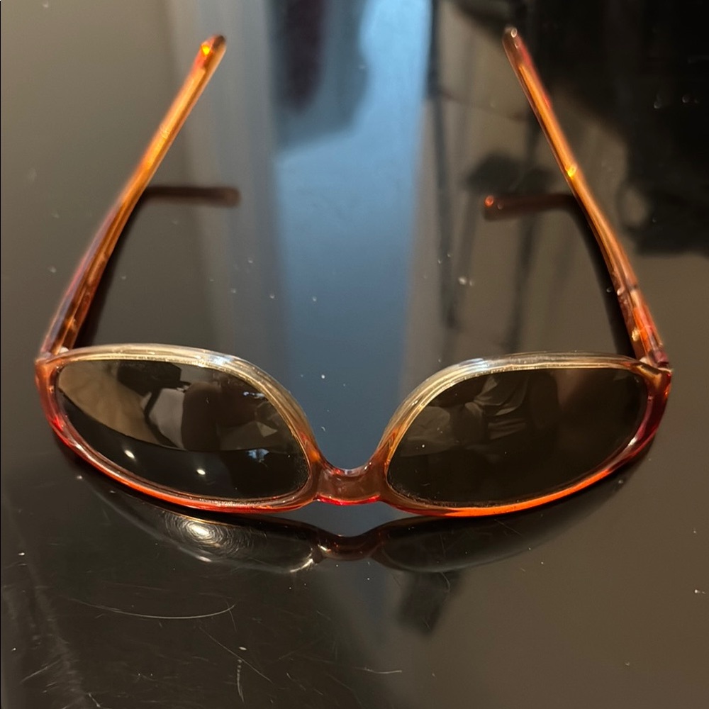 Sporty Orange Wraparound Sunglasses - Picture 4 of 5